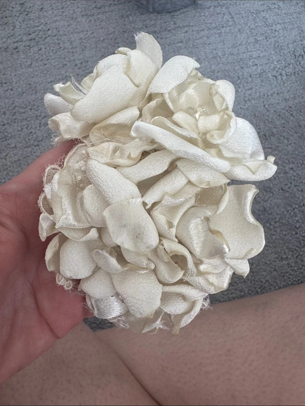 Ivory Floral Fabric Headband - Women Accessories